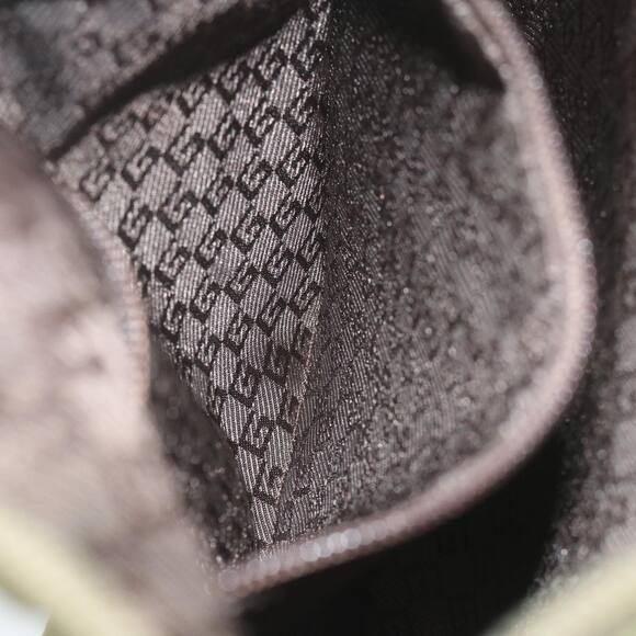 GUCCI Sherry Line Hand Bag Nylon Khaki Red 019 0402 019 0402 - Picture 12 of 12